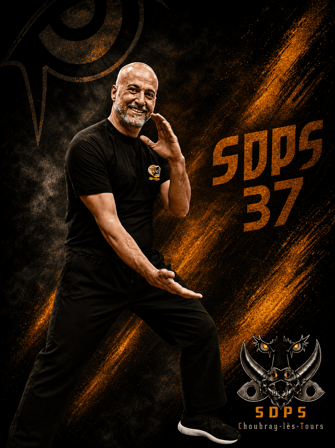 Sylvain professeur boxe et instructeur self defense - SDPS37 Portrait de Christophe Georges-Albert, professeur principal SDPS37