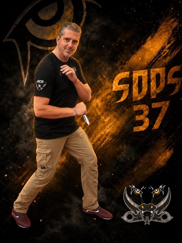 Julien - professeur self defense et instructeur Kali SDPS37 Portrait de Christophe Georges-Albert, professeur principal SDPS37